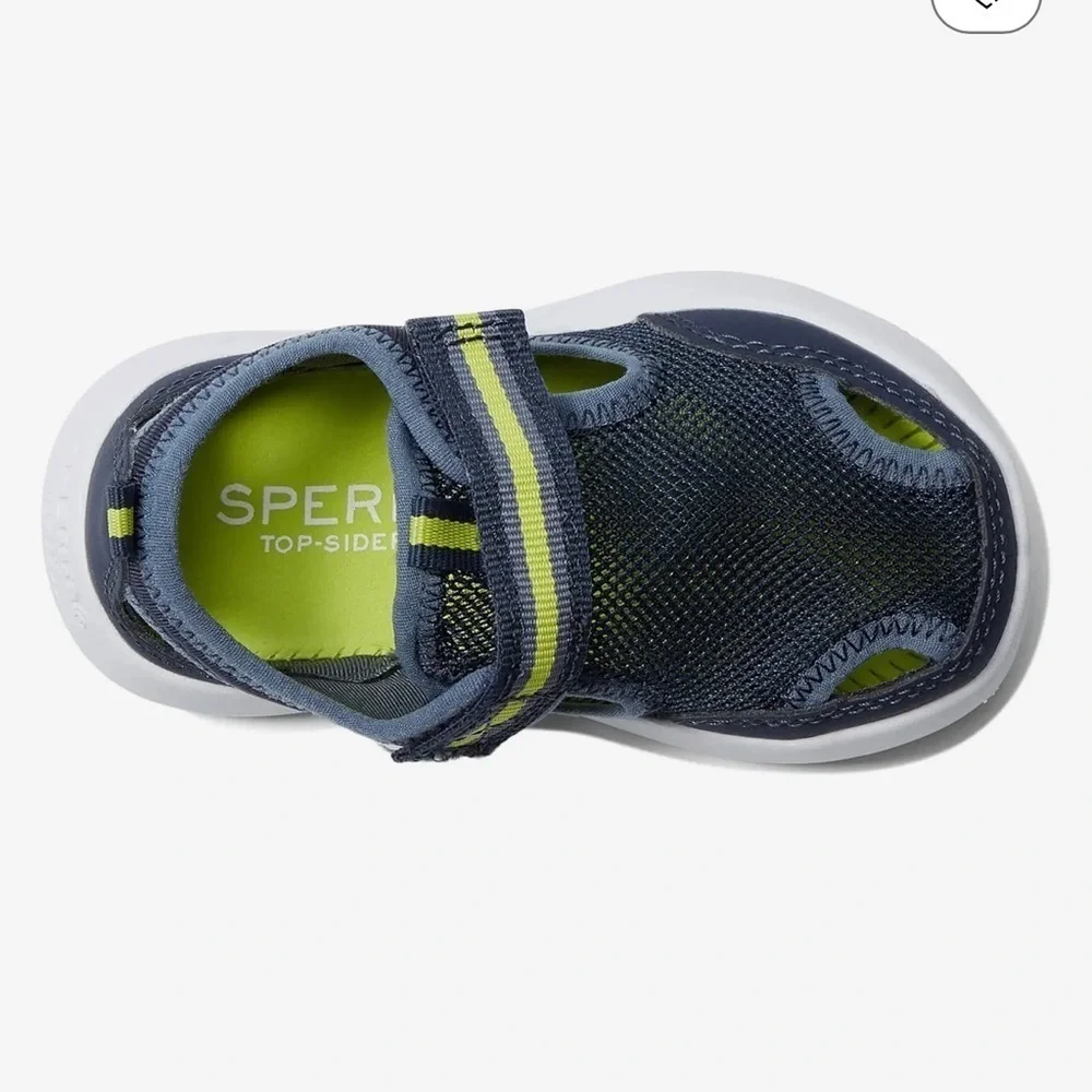 Sperry Blue and Green Water Shoes with Velcro Closure-Size 5